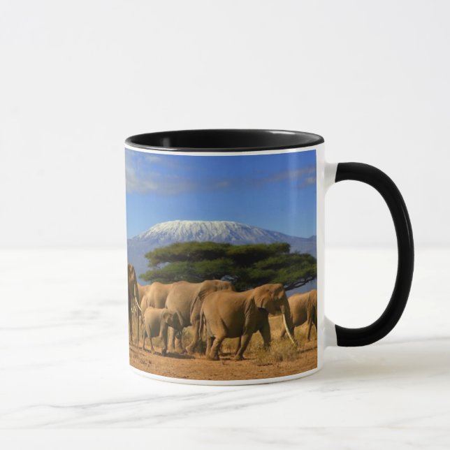 Kilimanjaro och elefanter mugg (Höger)