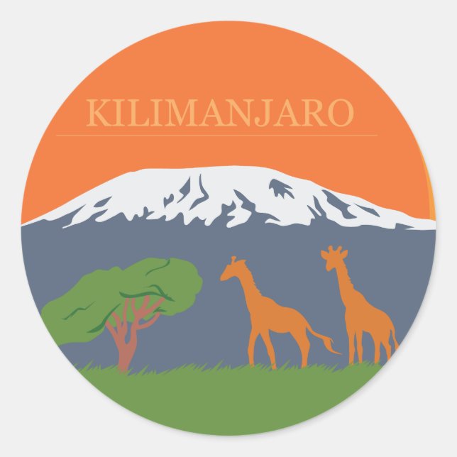 Kilimanjaro Runt Klistermärke (Framsida)