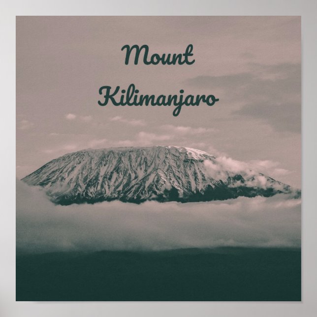 Kilimanjaro Snö Volcano i Afrikan Tanzania Poster (Framsidan)