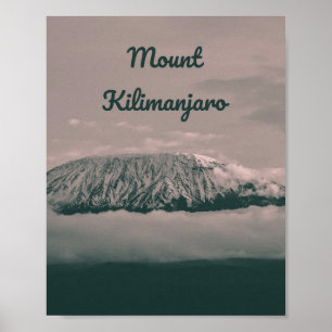 Kilimanjaro Snö Volcano i Afrikan Tanzania Poster