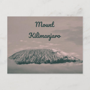 Kilimanjaro Snö Volcano i Afrikan Tanzania Vykort