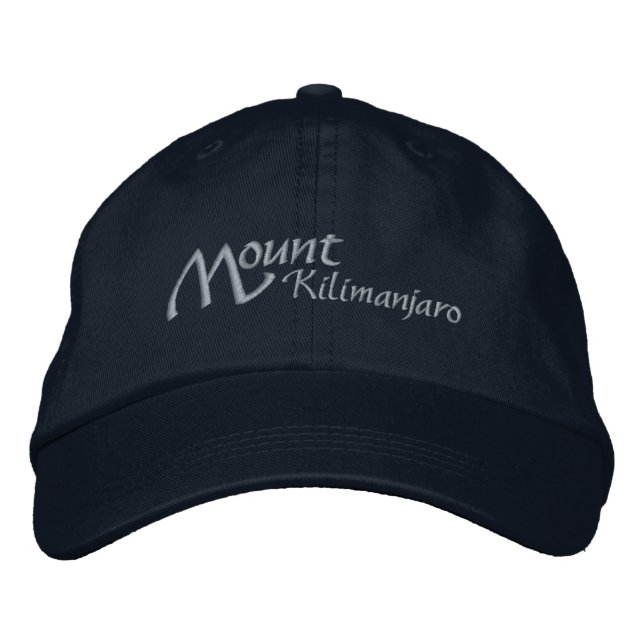Kilimanjaro Tanzania Embroized Hat Broderad Keps (Framsida)