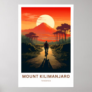 Kilimanjaro Tanzania Travel Skriv ut Poster