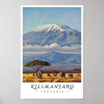 Kilimanjaro Tanzania Väggkonst, Afrikanskt Berg