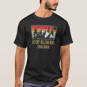 Kilimanjaro Tanzania Vintage Retro-klättring T Shirt