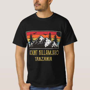 Kilimanjaro Tanzania Vintage Retro-klättring T Shirt