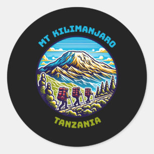 Kilimanjaro vandring Tanzania Afrikansk vandring Runt Klistermärke