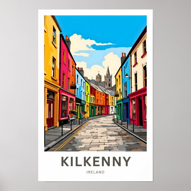 Kilkenny Ireland Travel Skriv ut Poster (Framsidan)