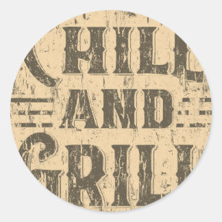 Kill och grill runt klistermärke