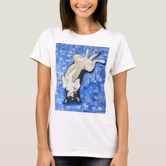 Killa min tummykelpiehund design t shirt (Framsida)