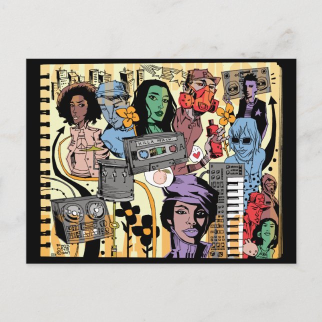 Killa persikavykort vykort (Framsida)