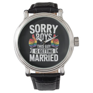 Killar Boys Den Här Killen Giftar Sig HBTQ Pride Armbandsur