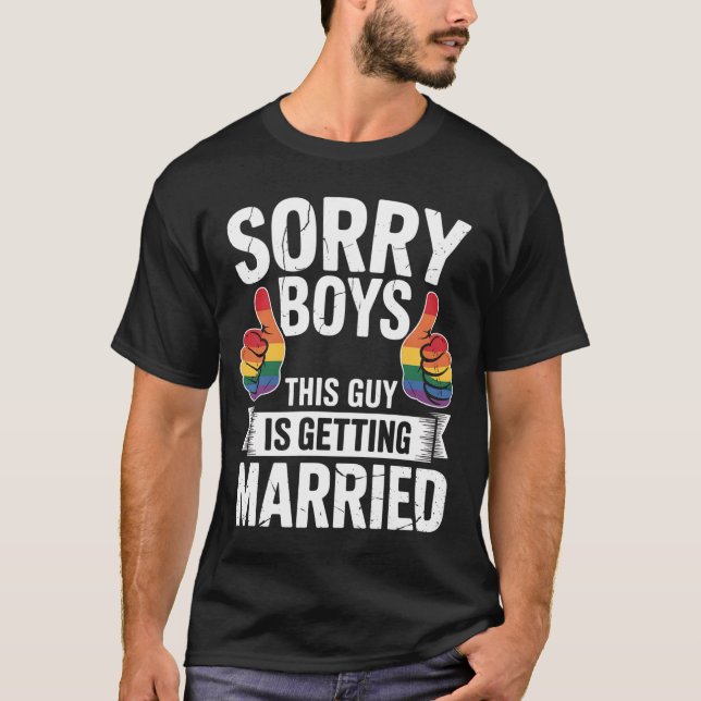 Killar Boys Den Här Killen Giftar Sig HBTQ Pride T Shirt (Framsida)