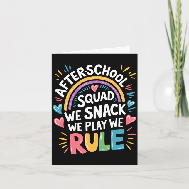 Killar efter skolan squad mellanmål lek regel skol kort (Framsida)