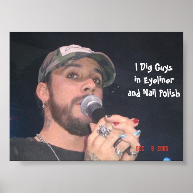 Killar in eyeliner poster (Framsidan)