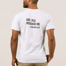 Killar Introverta Blyga Vänligen Skicka Mig Nummer T Shirt