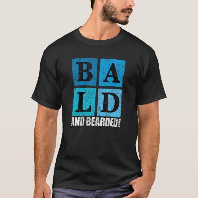 Killar med Bald Head och Beared Manar T Shirt (Framsida)