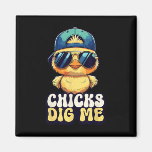 Killar tycker jag är rolig av Chick Sungles Retro Magnet
