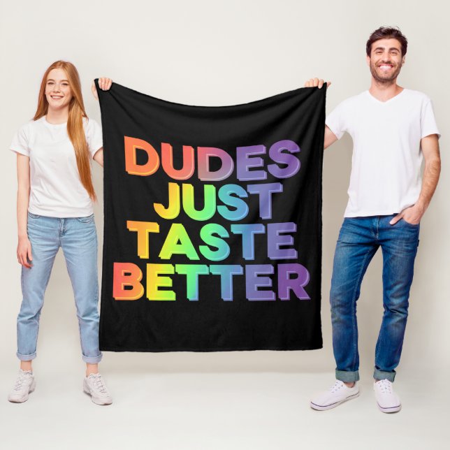 Killarna Smakar Bara Bättre Regnbåge Gay Pride HBT Fleecefilt (På plats)