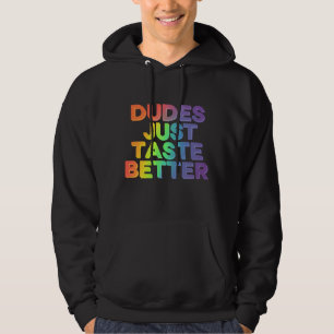 Killarna Smakar Bara Bättre Regnbåge Gay Pride HBT Hoodie