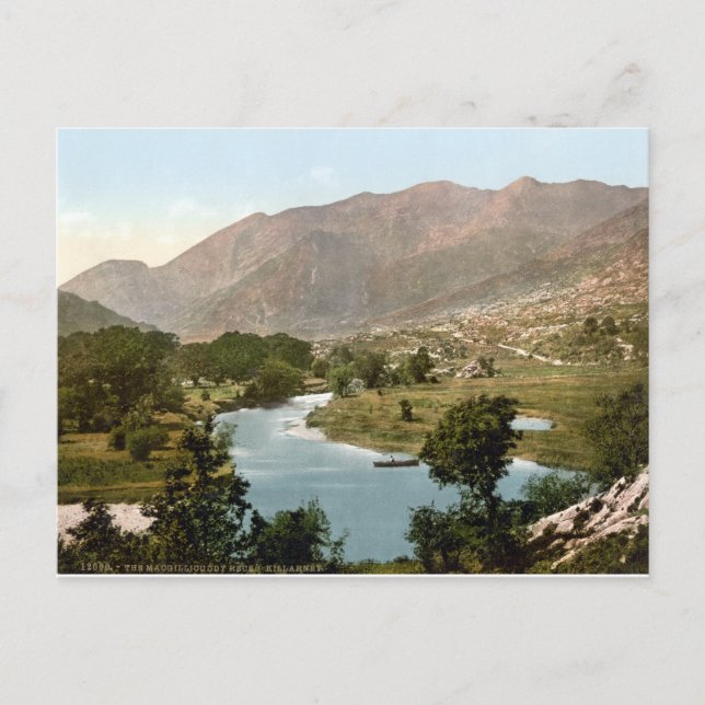 Killarney Ireland, MacGillycuddy Reeks Mountains Vykort (Framsida)