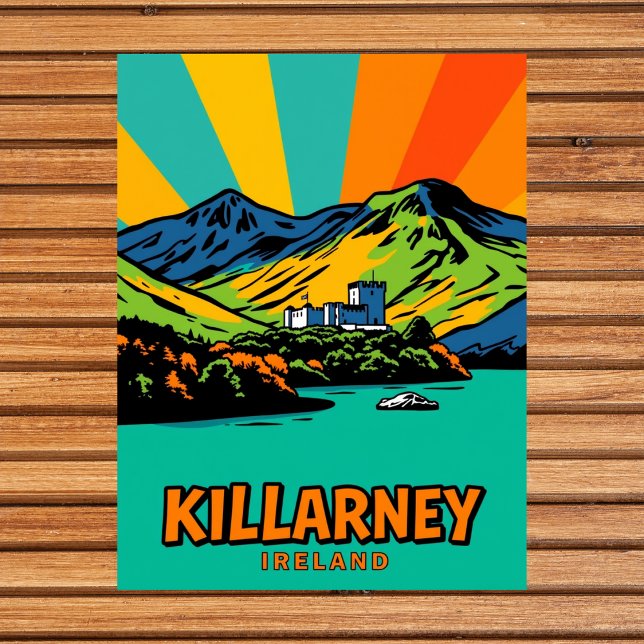 Killarney, Ireland Sjö Art Travel Vykort (Killarney, Ireland Lake Art Travel Postcard
)