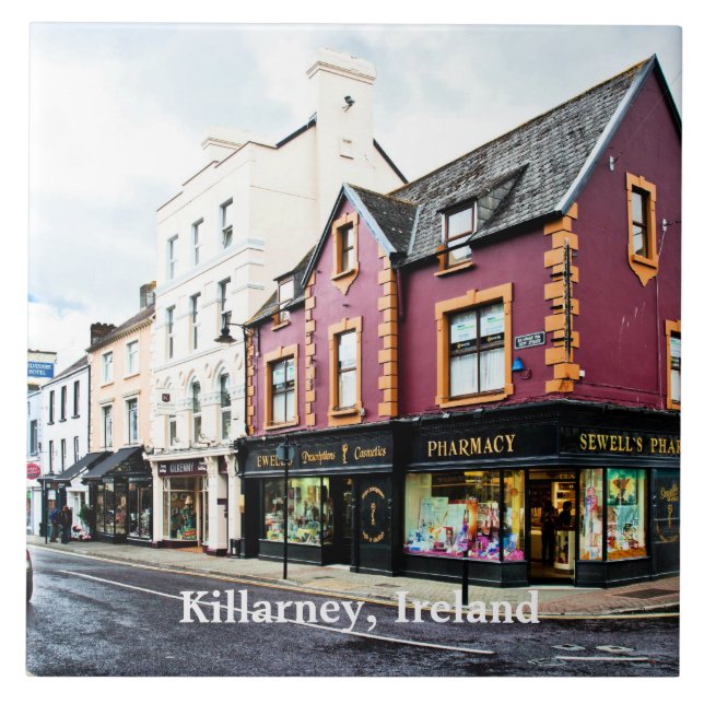 Killarney, Irland gatu vy Kakelplatta (Framsidan)