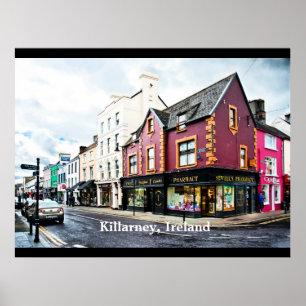 Killarney, Irland gatu vy Poster