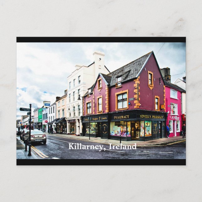 Killarney, Irland gatuutsikt vykort (Framsida)