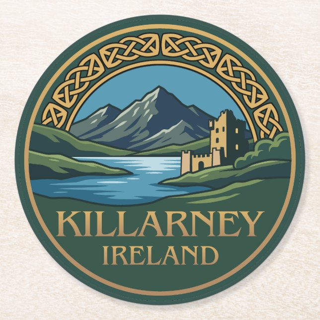 Killarney Irland Underlägg Papper Rund (Framsidan)
