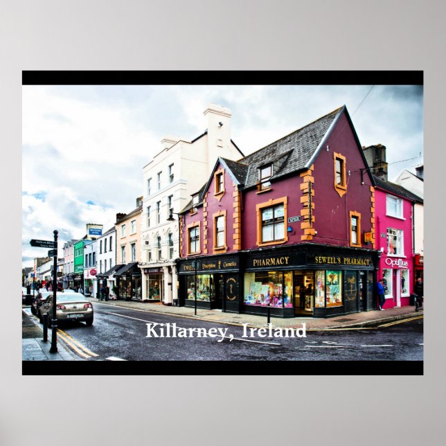 Killarney, Irlands gatuvy Poster (Framsidan)