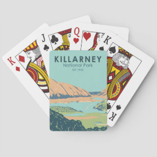 Killarney National Park Ireland Travel Art Vintage Casinokort