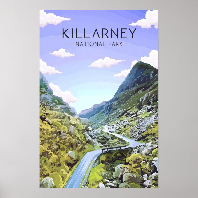 Killarney National Park Irland Reseskylt Poster (Framsidan)