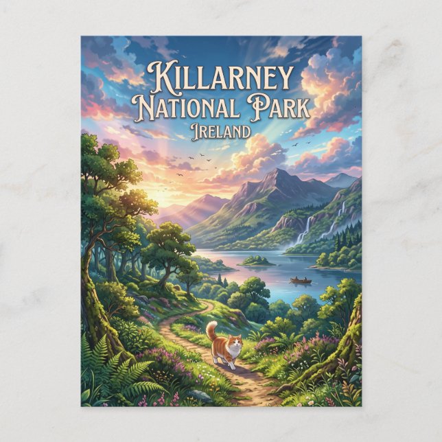 Killarney National Park Irland Vykort (Framsida)