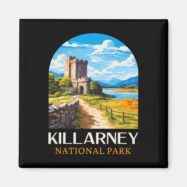 Killarney National Park Vandring Camping Utomhus T Magnet (Framsidan)