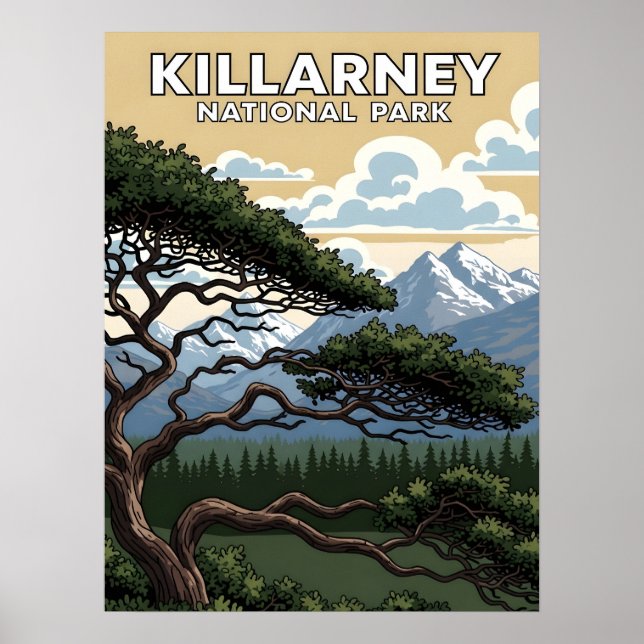 Killarney nationalpark vintage resa poster (Framsidan)