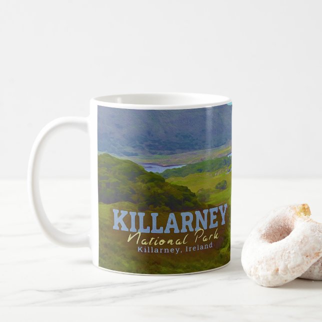 KILLARNEY WATERCOLOR - KILLARNEY SJÖ IRLAND KAFFEMUGG (Med munk)