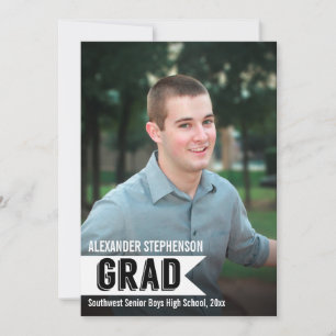 Killars Anpassningsbar Banner Photo Studenten-inbj Inbjudningar