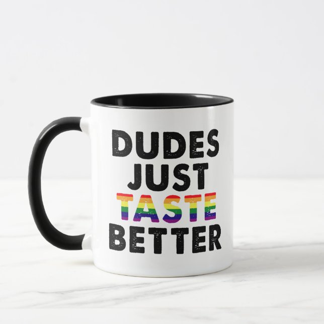 Killars bara smakar bättre Gay Pride-gåvaidé Mugg (Vänster)