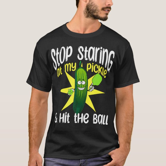 Killars Pickleball Sluta Stirra På Min Pickle Och  T Shirt (Framsida)