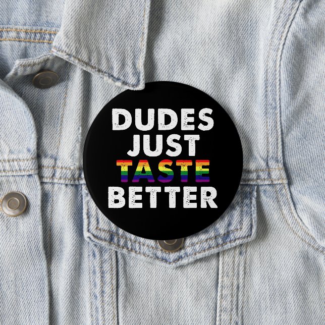 Killars smakar bara bättre Gay Pride-gåvaidé Knapp (In Situ)