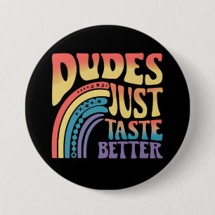 Killars Smakar Bara Bättre Regnbåge Hbtq Pride Vin Knapp