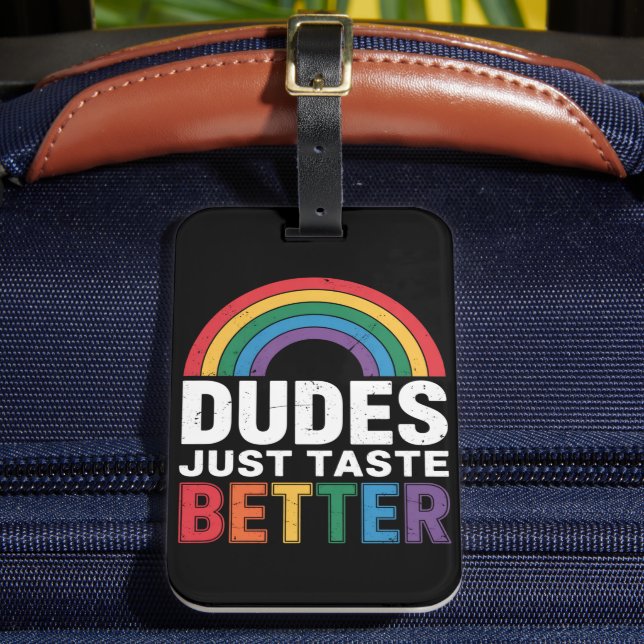 Killars Smakar Bara Bättre Roligt Gay Pride HBTQ P Bagagebricka (Framsida Insitu 2)