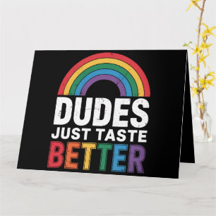 Killars smakar bara bättre Roligt Gay Pride HBTQ-p Kort