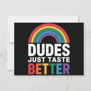 Killars smakar bara bättre Roligt gay Pride LGBTQ- Vykort