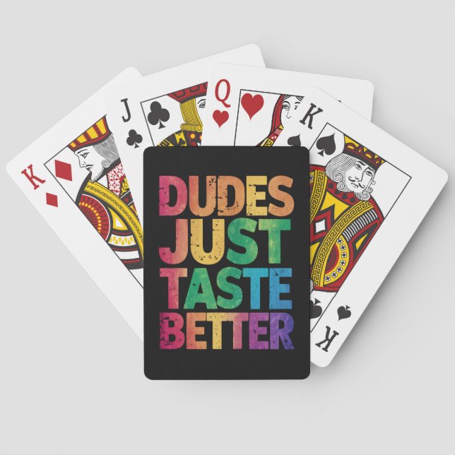 Killars Smakar Bättre När De Är Stressade Hbtq-pr  Casinokort (Baksidan)