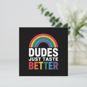 Killars Smakar Bättre Roligt Gay Pride HBTQ Presen Inbjudningar