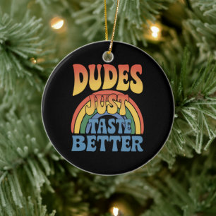 Killars Taster Bara Bättre Regnbåge Hbtq Pride Vin Julgransprydnad Keramik