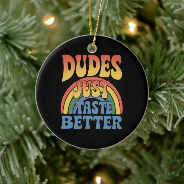 Killars Taster Bara Bättre Regnbåge Hbtq Pride Vin Julgransprydnad Keramik (Träd)