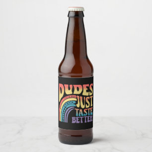 Killars Taster Bara Bättre Regnbåge Hbtq Pride Vin Ölflaska Etikett